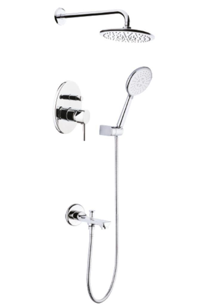 Ankastre Yuvarlak Banyo Seti Çift Yönlü